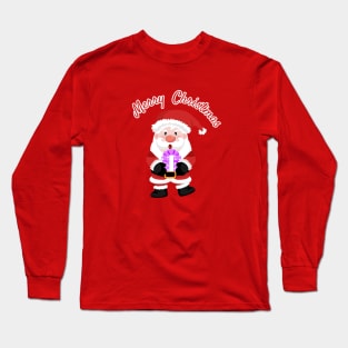 Merry christmas and Cute Santa Claus. Long Sleeve T-Shirt